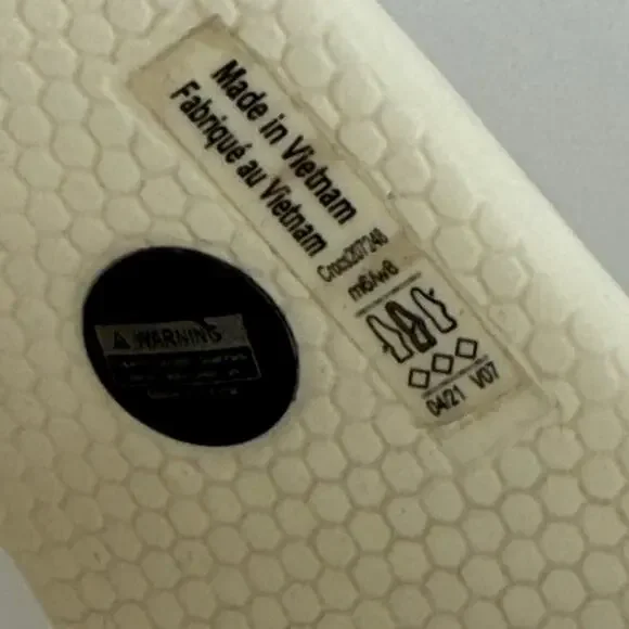 Crocs Unisex Slide Sandals Size M6 W8 White Multicolor Comfort Open Toe Poolcore - Picture 5 of 9